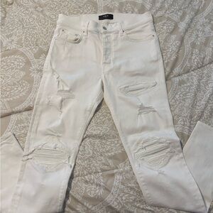 Stylish White Distressed Jeans for Men